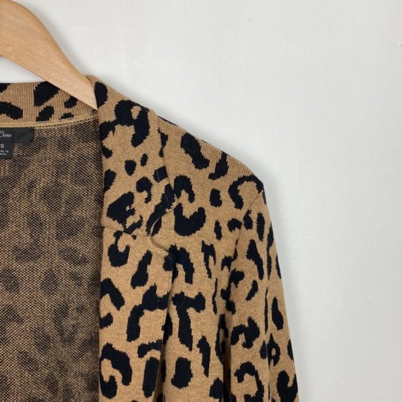 J.Crew S Sophie Sweater Blazer Cardigan Animal Leopard Print - Picture 5 of 13
